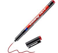 Edding Rotulador permanente 141F punta fina 0,6 mm rojo – Lote de 3