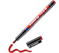 edding 143 B rotulador permanente - rojo - 1 rotulador - punta biselada de 1-3 mm - bolígrafo para escribir sobre cristal, plástico, láminas y superficies lisas - permanente, secado rápido, no mancha