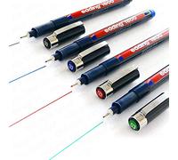 Edding 1800 Profipen Delineador con Pigmento Rotulador de Dibujo - 0.3mm Juego de 4 - Negro, Azul, Rojo, y Verde]