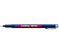 edding 1800 rotulador calibrado - azul - x10 - ancho de línea 0,7 mm - para escritura precisa, esbozos y dibujo técnico - punta fina con soporte metálico, adecuado para usar con reglas y plantillas