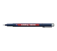 edding 1800 rotulador calibrado - negro - x1 - ancho de línea 0,5 mm - para escritura precisa, esbozos y dibujo técnico - punta fina con soporte metálico, adecuado para usar con reglas y plantillas