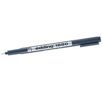 edding 1880 rotulador calibrado - negro - x1 - ancho de línea 0,35 mm - para escritura precisa, esbozos y dibujo técnico - punta fina con soporte metálico, adecuado para usar con reglas y plantillas