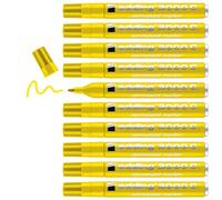 edding 2000 C marcador permanente - amarillo - 10 rotuladores - punta redonda 1,5-3 mm - indeleble de secado rápido - resistente al agua y a los borrones - cartón, plástico, madera, metal - universal