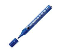 edding 2000 C marcador permanente - azul - 1 rotulador - punta redonda 1,5-3mm - indeleble de secado rápido - resistente al agua y a los borrones - cartón, plástico, madera, metal, tela - universal