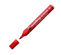 edding 2000 C marcador permanente - rojo - 1 rotulador - punta redonda 1,5-3mm - indeleble de secado rápido - resistente al agua y a los borrones - cartón, plástico, madera, metal, tela - universal