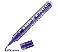 edding 2000 C marcador permanente - violeta - 1 rotulador - punta redonda 1,5-3 mm - indeleble de secado rápido - resistente al agua y a los borrones - cartón, plástico, madera, metal - universal