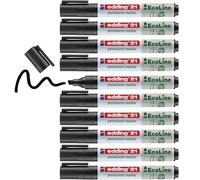 edding Rotulador permanente 21 Ecoline 90% reciclado negro punta redonda 1,5-3 mm recargable