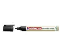 edding Marcador permanente 21 EcoLine – Negro, punta redonda 1,5–3 mm, indeleble – 1 rotulador