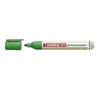 edding Marcador permanente 21 EcoLine Verde, punta redonda 1,5–3 mm, indeleble, 1 rotulador