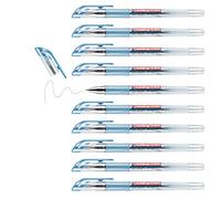 Edding 2185 roller gel - azul metálico - 10 rotuladores - 0.7 mm - bolígrafo de gel para escribir, colorear o decorar bullet journals - rotulador de purpurina, rotulador de gel para mandalas