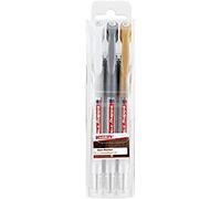 edding Bolígrafos de gel 2185 – 0,7 mm, blanco/oro/plata – juego de 3