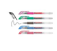 edding 2185 roller gel - negro, rojo, azul, verde, rosa - juego de 5 - 0,7 mm - bolígrafo de gel para escribir, colorear o decorar bullet journals - rotulador de gel para mandalas