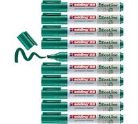 Edding 22-004 - Caja de 10 Marcadores Permanentes con Punta Biselada - 1-5 mm - Verde
