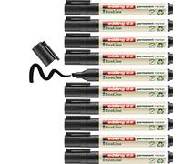 edding 22 EcoLine marcador permanente - negro - 10 rotuladores - punta biselada