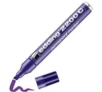 edding 2200 C marcador permanente - lila - 1 rotulador - punta biselada 1-5 mm - indeleble de secado rápido - resistente al agua y a los borrones - cartón, plástico, madera, metal, tela - universal