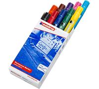edding 2200 C marcador permanente - multicolor - 10 rotuladores - punta biselada 1-5 mm - indeleble de secado rápido - resistente al agua y a los borrones - cartón,plástico,madera,metal,tela-universal