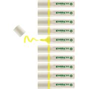 Edding 24-005 - Caja con 10 Subrayadores Fluorescentes Ecoline - Punta Biselada 2-5 mm - Amarillo