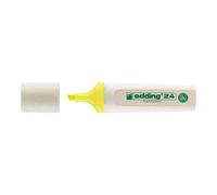 edding 24 EcoLine marcador fluorescente - amarillo - 1 marcador - punta biselada 2-5 mm - para marcar y resaltar textos y notas de forma rápida y sencilla - rellenable, hecho de material reciclable