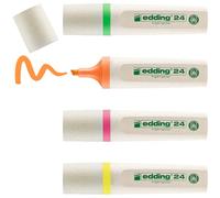 edding Marcador ecoline 24 – Punta de cincel/fina – 4 piezas azul y verde