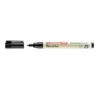 edding 25 EcoLine - 1 Marcador Permanente de Color Negro - Punta Redonda 1 mm