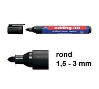 Edding 30 Rotulador brillante | 1,5-3 mm | punta redonda | negro