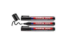Edding 300-3 Marcadores Permanentes - Negro - Punta redonda 1,5-3 mm