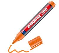 edding 300 marcador permanente - naranja - 1 rotulador - punta redonda 1,5-3 mm - resistente al agua, de secado rápido, rotuladores indelebles - para cartón, plástico, vidrio, madera, metal