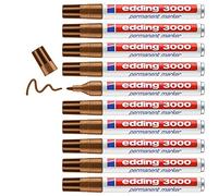 Edding 3000-013 - Caja con 10 Marcadores Permanentes - 1,5-3mm - Ocre