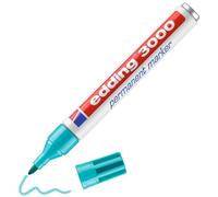edding 3000 - 1 Marcador Permanente - Azul Turquesa - Punta Redonda 1,5-3 mm