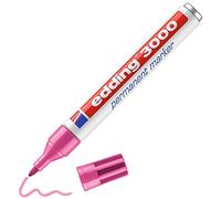 edding Marcador permanente Edding 3000 – punta redonda 1,5–3 mm – rosa – 10 unidades