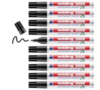 edding Rotulador marcador permanente 3000 punta redonda 1,5-3 mm negro