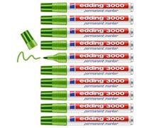 Edding 3000 - Paquete de 10 rotuladores Verde Claro