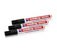 edding Rotuladores permanentes 3000 1,5-3 mm recargables negro paquete de 3