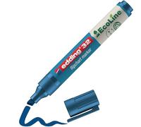 edding 32 EcoLine marcador para flipcharts - azul - 1 rotulador - punta biselada de 1-5 mm - rotulador para escribir, dibujar y marcar sobre papel - recargable, no traspasa, no mancha