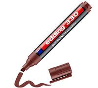edding Rotulador permanente 330 – punta biselada 1–5 mm, resistente al agua – Marrón, 1 unidad