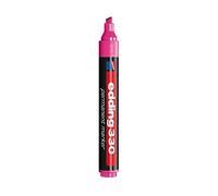 edding 330 marcador permanente - rosa - 1 rotulador - punta biselada 1-5 mm - resistente al agua, de secado rápido, rotuladores indelebles - para cartón, plástico, vidrio, madera, metal