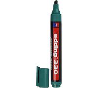 edding Marcador permanente 330 - Punta biselada 1-5 mm - Verde - Resistente al agua