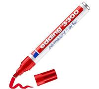 Edding 3300-1 Marcador Permanente - Rojo - Punta Biselada 1-5 mm