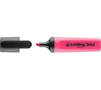 Edding 345 marcador fluorescente - rosa - 1 marcador fluorescente - punta biselada de 2-5 mm - ideal para hacer marcas brillantes y resaltar pasajes de texto y notas