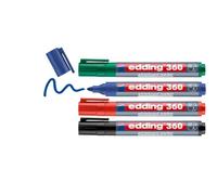 Edding 360-4 Marcadores para Pizarras Blancas - Punta redonda 1,5-3 mm - Multicolor