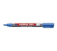 edding 361 marcador para pizarras blancas - azul - 1 rotulador - punta redonda 1 mm - rotulador para pizarra blanca, borrado en seco - pizarra blanca, flipchart, tablón de notas - recargable
