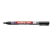 edding 361 marcador para pizarras blancas - negro - 1 rotulador - punta redonda 1 mm - rotulador para pizarra blanca, borrado en seco - pizarra blanca, flipchart, tablón de notas - recargable