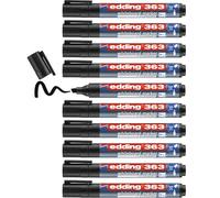 edding Marcadores para pizarra blanca 363-001 – Caja 10 – Punta biselada 1-5 mm – Negro