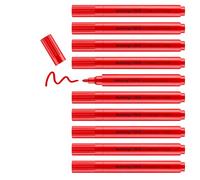 edding 366 rotulador de pizarra blanca - rojo - 10 rotuladores de pizarra blanca - plumilla redonda de 1 mm - borrable en seco - para pizarras blancas, de cristal, magnéticas y de notas