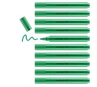 edding 366 rotulador de pizarra blanca - verde - 10 rotuladores de pizarra blanca - plumilla redonda 1 mm - borrable en seco - para pizarras blancas, de cristal, magnéticas y de notas