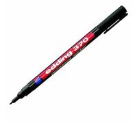 Edding 370-Marqueur Permanent-Pointe ogive-Trait 1,0 mm-Noir-Réf 370-001-Lot de 10