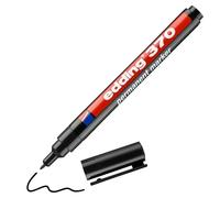 edding Rotulador 370 – Negro – Punta redondeada fina 1 mm, resistente al agua, secado rápido
