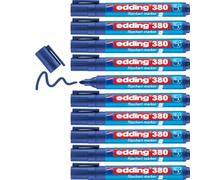 Edding 380-003 - Caja con 10 marcadores para Flipchart - Punta Redonda - 1.5-3 mm - Azul