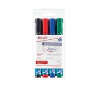 edding Marcador para flipchart 380-4 – Negro, Rojo, Azul, Verde – Punta redonda 1,5-3 mm