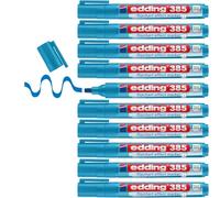 Edding 385-10 Marcadores para Efectos en Flipchart - Punta de pincel Flexible 1-5 mm - Azul Claro